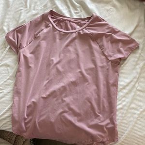 Pink workout shirt, bought at target, brand is all in motion, large
